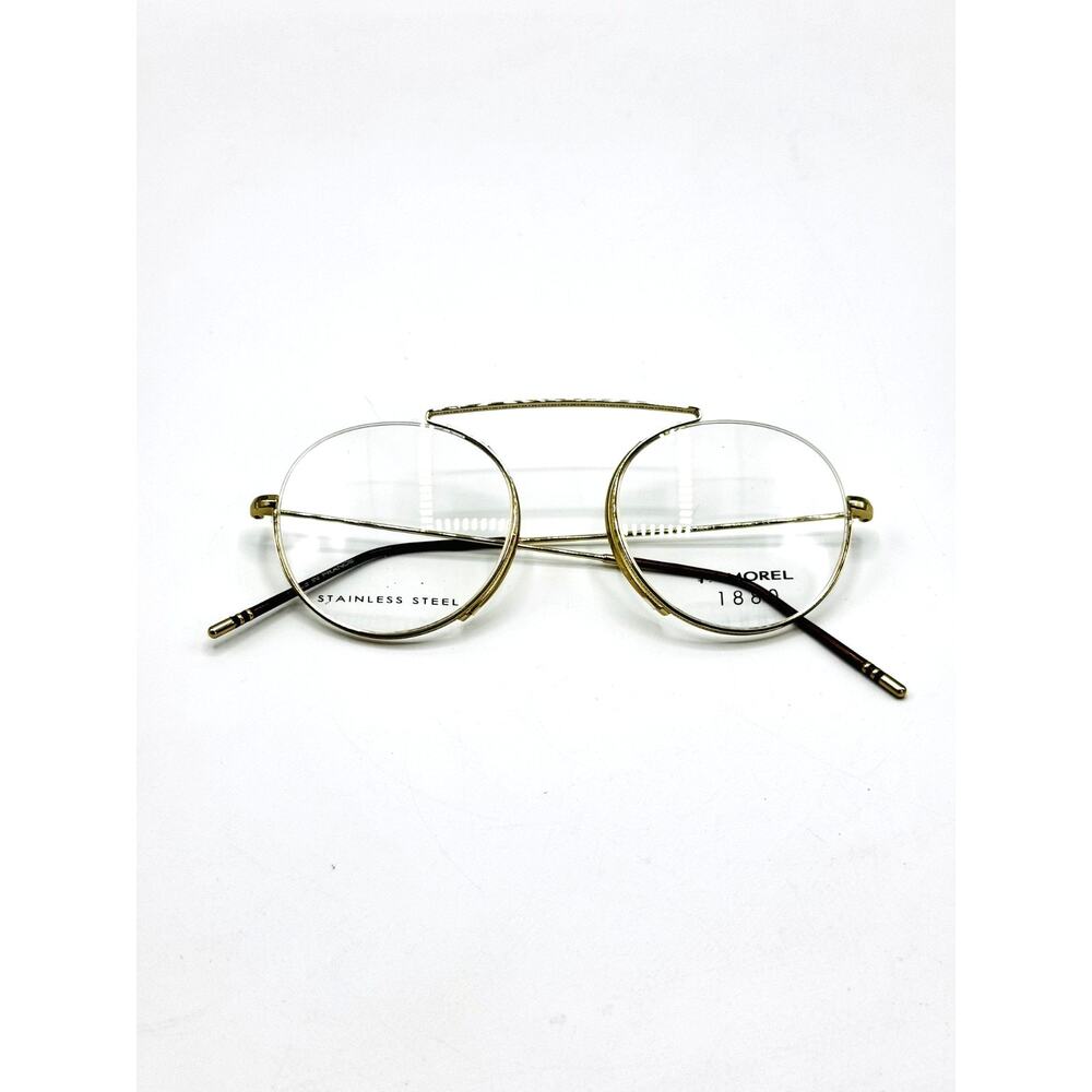 Morel 1880 Eyeglasses Frames Arsene 60122M-DM12 Gold Semi-Rimless 52-19-145